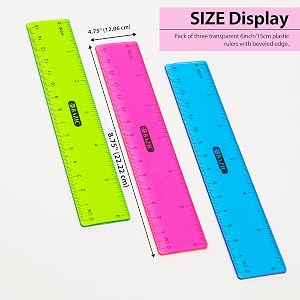 6" (15cm) Plastic Ruler