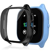 1 Pack Protective Case for Verizon Gizmo Watch 3 Screen Protector, Hard PC Bumper Cover Built-in ...