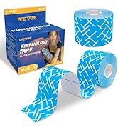 Kinesiology Tape Rolls – 2-Inch x 16 ft Waterproof and Hypoallergenic Athletic Tape for Muscle Su...