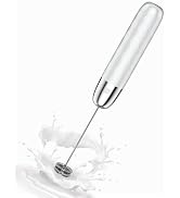 Maestri House Rechargeable Milk Frother, LunaFro Mini with Detachable Wand | 8000RPM Turbo Motor,...