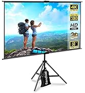 lejiada 60 Inch Portable Projector Screen with Tripod Stand, Compact Mobile Projection Screen for...