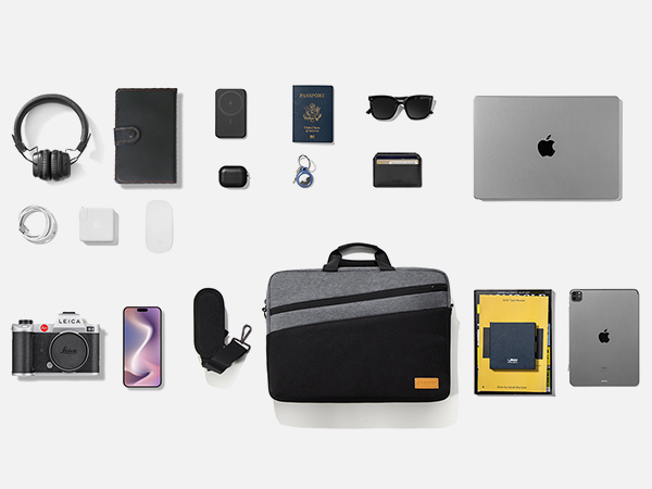 grey laptop bag