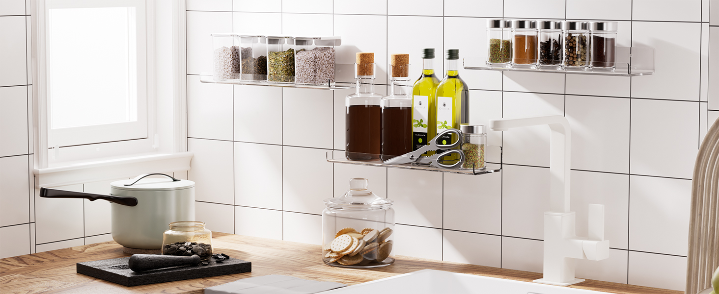 adhesive acrylic shelves