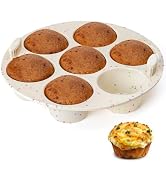 Silicone Muffin Pan for Air Fryer Oven Instant Pot, Nonstick 7 Cups Easy To Handle for Baking Egg...