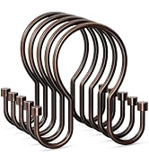 Goowin Shower Curtain Hooks, Simple Shower Curtain Rings, Sturdy Double Hook Shower Curtain Hooks...