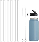 WK ieason 6pcs Replacement Straws Reusable Drinking Starws for Hydro Flask 32OZ, 18OZ and 64OZ, P...