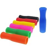 20 Pcs Multicolour Silicone Straw Tips, Prevent Scald Straw Covers, Reusable Teeth Protectors Dur...