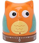 Owl Rotating Timer, Cartoon Cute 60 Minutes Wind Up Timer, Mechanical Rotating Count Down Timers ...
