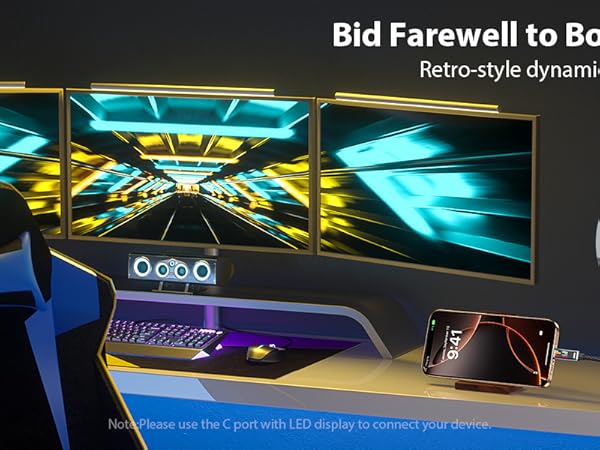 USB c to usb c cable with LED display