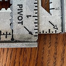 close up of the two pivot points just above the fence (base) of the speed squares