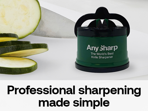AnySharp EDITIONS Hands Free Knife Sharpener Easy to Use Sharpening Tool