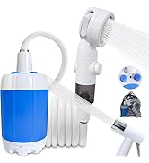 Ann Katy Portable Camping Shower Outdoor Camp Shower Pump,Upgrade Rechargeable Electric Shower Pu...