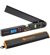 Neoteck Aluminum Digital Angle Finder Protractor 225° 16 inch Backlit LCD Digital with Horizontal...