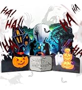 APOTODITO Halloween Cards, Spooky 3D Pop Up Halloween Card with Lights & Music