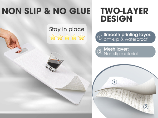 drawer cabinet and shelf liner non slip waterproof oil-proof reusable non adhesive white liners