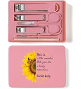 TTJHGYQO 6-Piece Nail Clipper Set with Nail File, Tweezers and ingrown toenail Removal kit Travel...