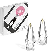 Penstudio Chrome Metal Tips for Apple Pencil Pro/1st/2nd & USB-C, 2 Pack Durable Pencil Tip Repla...