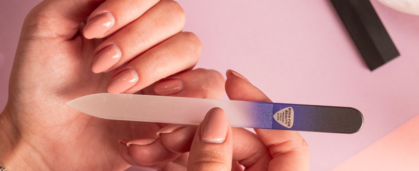 Czech glass nail file for natural nails fingernail file crystal nail file nano glass file