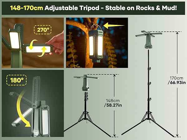 Camping Lantern & Flashlight Rechargeable