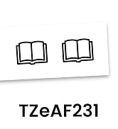 Brother Genuine P-touch TZeAF231 Acid Free Label Tape in cardboard pack: Black on White 12mm