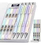 Nicpro 4 PCS Pastel Mechanical Pencil 0.7mm, Cute Fast Click Mechanical Pencils Set with 8 Tubes ...