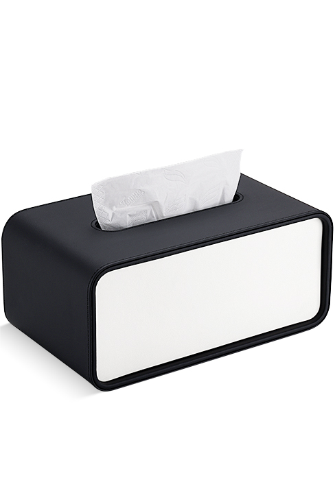 rectangular kleenex box cover black