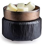 Candle Warmers ETC 2-in-1 Candle and Fragrance Warmer for Warming Scented Candles or Wax Melts an...