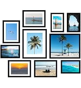 JCJMY 10 Packs Picture Frames Collage Wall Decor for Wall Hanging or Tabletop, 8x10, 5x7, 4x6 Mul...