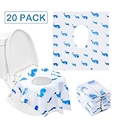 20 Extra Large Disposable Toilet Seat Covers - Blue