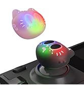 PlayVital Cute Illuminated LED Thumbstick Grips for Steam Deck OLED & LCD, Joystick Caps Thumb Gr...