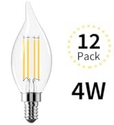 CYLYT E12 Candelabra Bulb 40W Equivalent, Dimmable LED Chandelier Light Bulbs 4W, Daylight 5000K,...