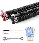 VEVOR Garage Door Torsion Springs, Pair of 0.218 x 2 x 26 in, 16000 Cycles, Electrophoresis Black...