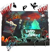 Yinqing Halloween Cards, Happy Halloween Greeting Card, 3D Popup Card with Light and Music, Horro...