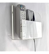 VANCORE Clear Wall Mounted Charging Phone Holder - Smart Station for TV Remote Control - Clear Wa...