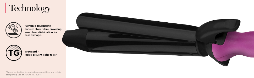 Ceramic Tourmaline and TruGuard Technology to infuse shine and prevent color fade