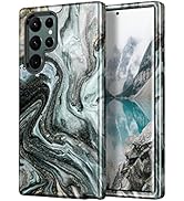 Btscase for Samsung Galaxy S22 Ultra 5G Case, Marble Pattern 3 in 1 Heavy Duty Shockproof Full Bo...
