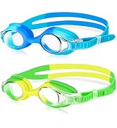 Starweh Kids Swim Goggles, 2 Pack Swimming Goggles No Leaking Anti Fog Kids Goggles for Boys Girl...