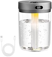 Cool Mist Humidifiers, 0.9L Colorful Light USB Personal Desktop Humidifier Dual Spray Nozzles Wat...