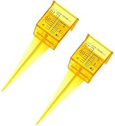 Dwuww 2Pcs Yellow Mini Portable Sprinkler and Rain Gauge Wide Mouth Bright Yellow Outdoor Water M...