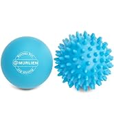 MURLIEN Massage Ball Set, Spiky Ball & Lacrosse Ball for Body Massage, Muscle Relief, Deep Tissue...
