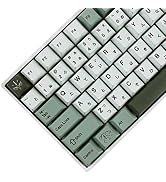 142 Dense Fog Keycaps Dye-Sub Thick PBT Cherry Profile Key caps for TKL 61 64 68 75 87 96 104 108...