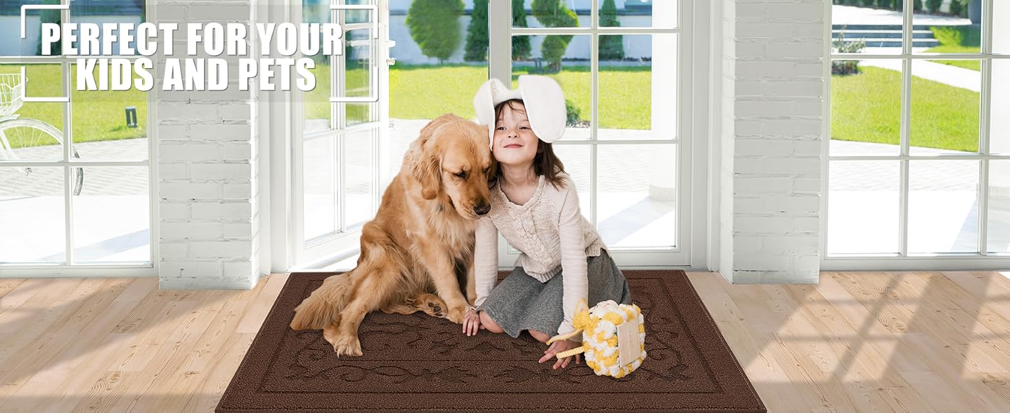 brown front door mat