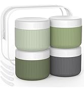 ME.FAN Travel Containers for Toiletries, TSA Approved 2 oz Silicone Cream Jars, Leak-proof Travel...