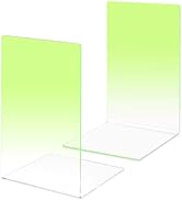Honagu Book Ends, Acrylic Bookends, Clear Book Ends for Shelves,Desk Book Organizer, Book Holder ...