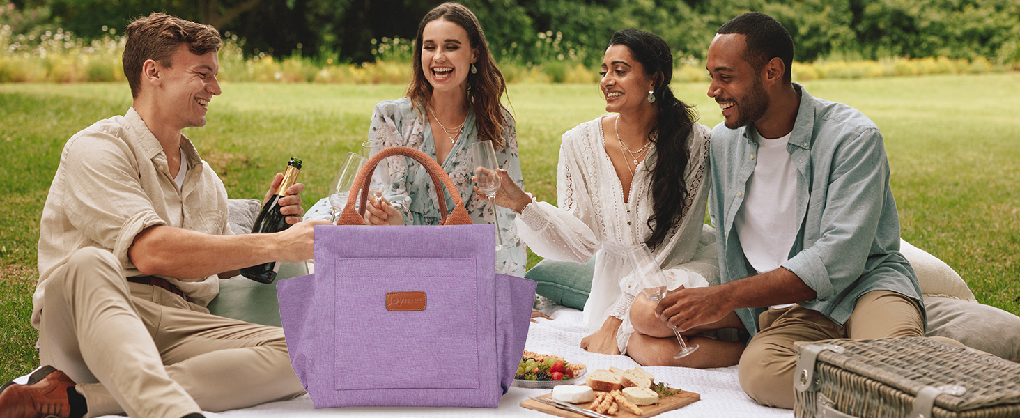 Lunch Bag box Women Insulated Reusable Large Spacious travel Work Picnic Beach Outdoor Camping