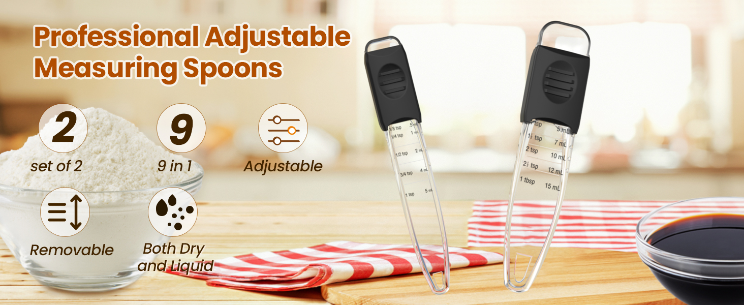 measuring spoons set adjustable measuring spoon adjustable measuring double sided measuring spoons