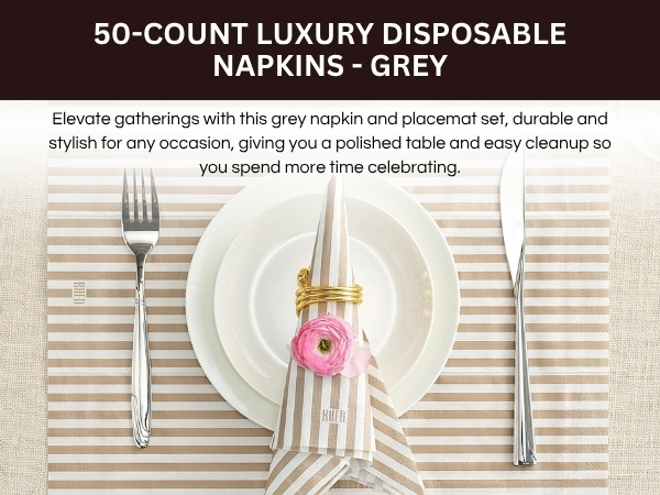 Khen 50-Count Luxury Disposable Napkins