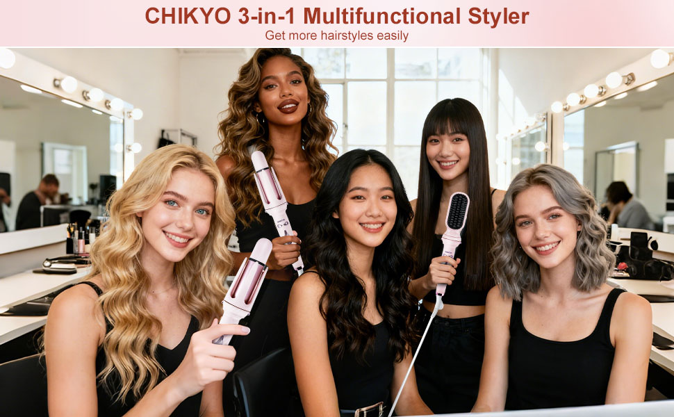 chikyo 3-in-1 multifunctional styler get more hairstyles easily
