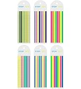 HAUTOCO 960PCS Highlighter Tape for Books, 6 Sheets Long Sticky Notes Tabs for Annotating Books, ...