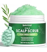SHVYOG Scalp Scrub, Tea Tree & Coconut Oil Exfoliator Scrub for Itchy Scalp, Anti-Dandruff Detox ...